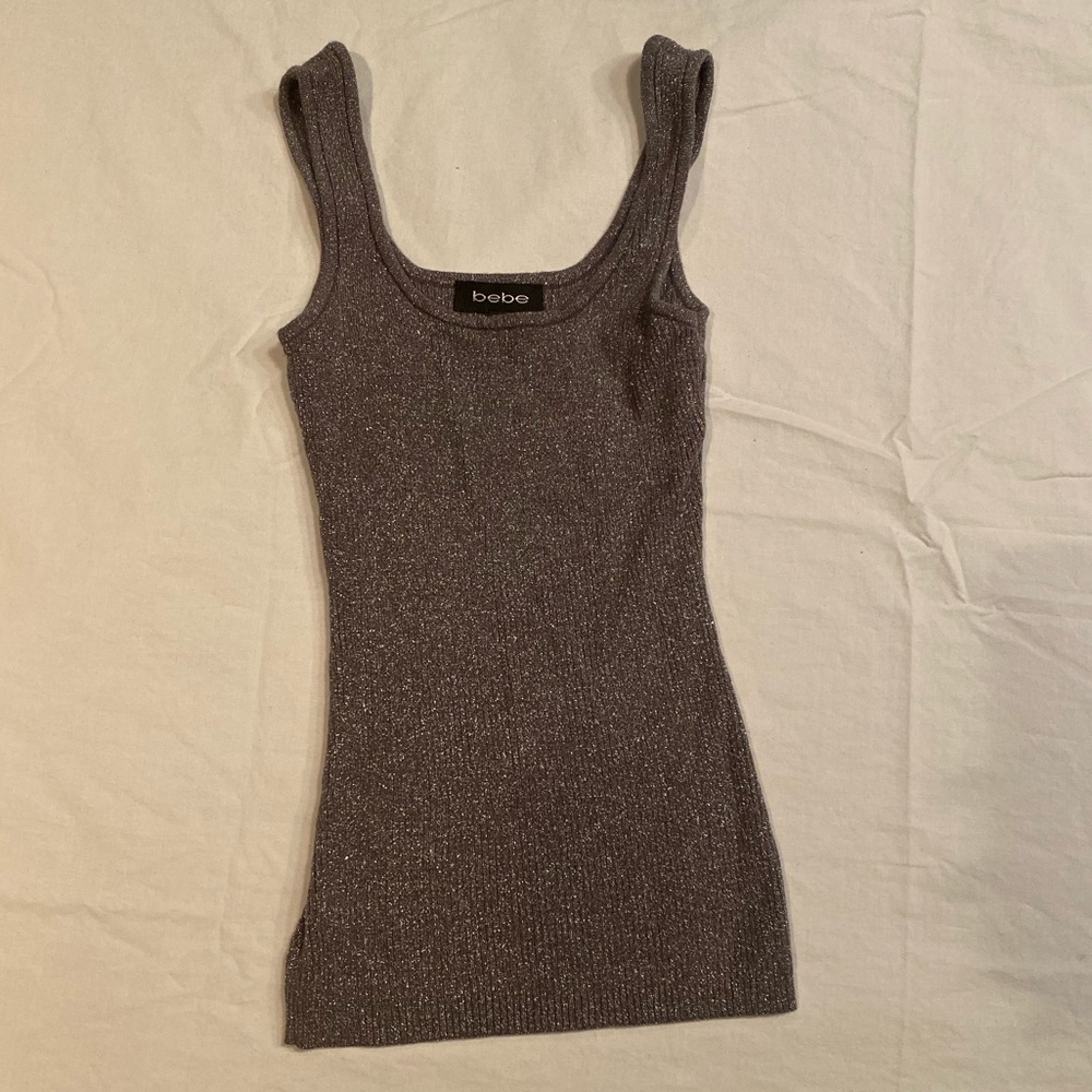 Silver bebe tank top